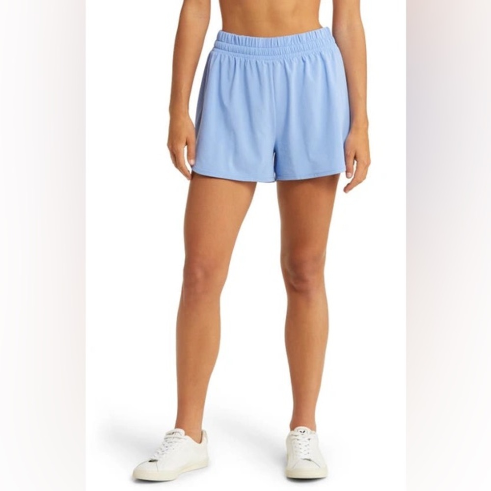 Beyond Yoga Light Blue Athletic Shorts